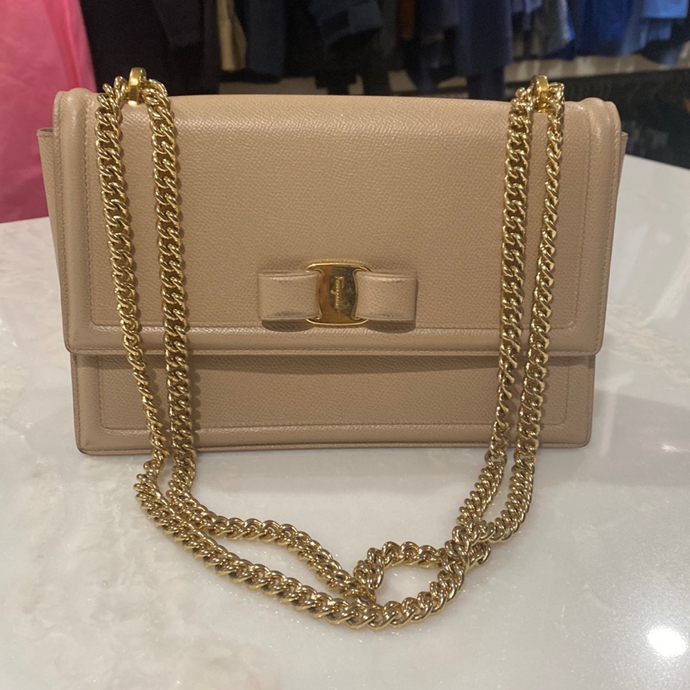 Authentic Ferragamo leather bag